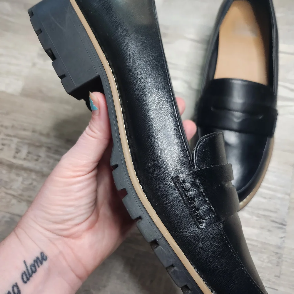 DV by Dolce Vita Black Leather Loafers for Women - Picture 5 of 12